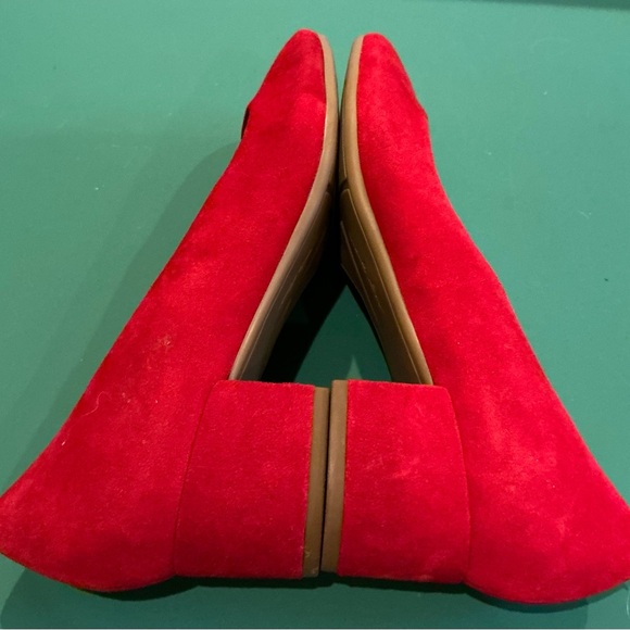 Easy Spirit Red Suede Block Heel Pumps Like New Size 9 - Picture 5 of 5